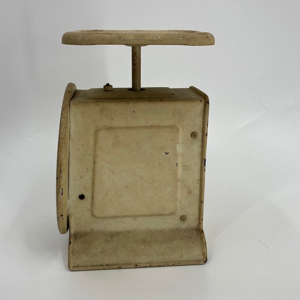 Vintage Way Rite 25lb Household Scale Green Cream Metal Farmhouse Kitchen Decor - Picture 7 of 10